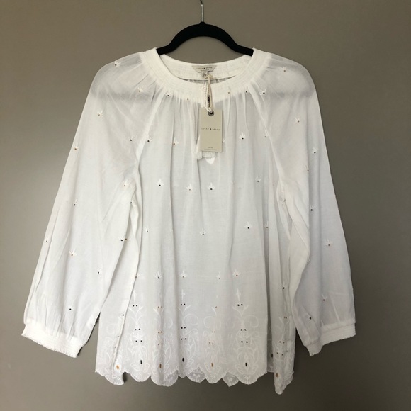 Lucky Brand Tops - Lucky Brand embroidered peasant top